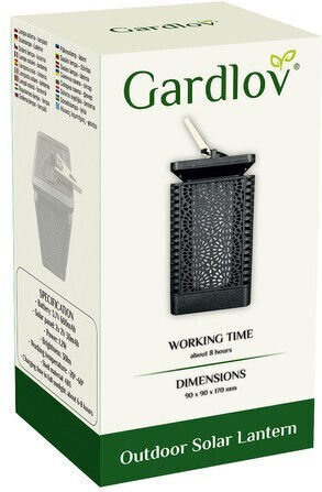 Gardlov Wandmontiert Solarleuchte Ampel 1.2W 30lm mit Warmes Weiß Licht IP44 15.5cmx9cmx9cmcm