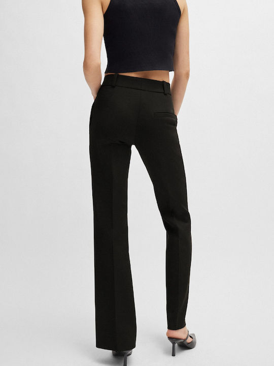 Hugo Boss Damen Stoff Hose in Normaler Passform Black