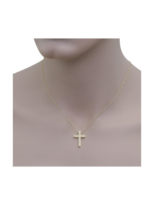 Men's Gold Cross 14K with Chain