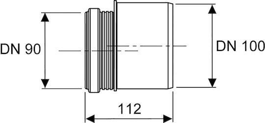 Toilet Connector Tece 90° Adapter Dn 90/100 Pp 9820136 Tece