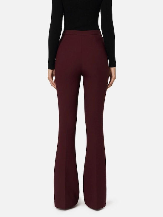 Elisabetta Franchi Women's Fabric Trousers Bordeaux