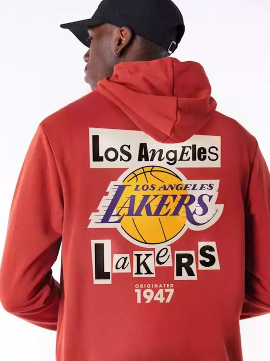 La Lakers Φούτερ με Κουκούλα Red