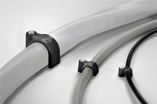 Flop Cable Holder Round Black Goobay 100x 12mm
