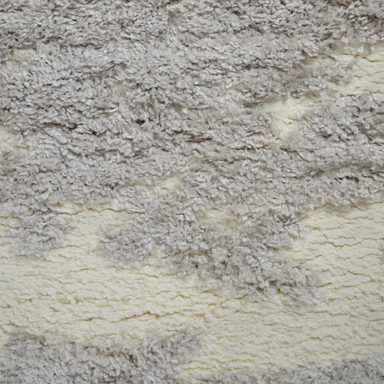 Saray Home Set Shaggy Covoare pentru dormitor Catifea Cream C716B-CRBG-SET 3buc