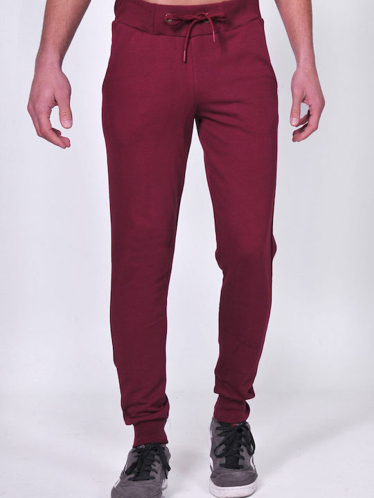 Clever Herren-Sweatpants Bordeaux