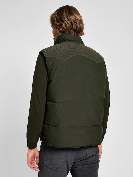 Ärmellos Jacke Puffer Olive, Khaki