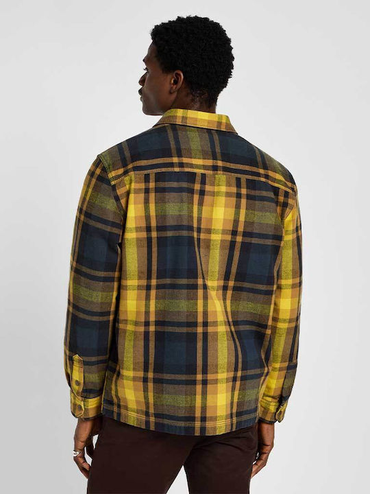 Lee Herrenhemd Overshirt Langärmelig Baumwolle Yellow, Blue