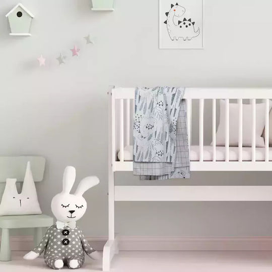 Das Home Baby Bettlaken Grau, Grün, Lachsfarben 70x120cm