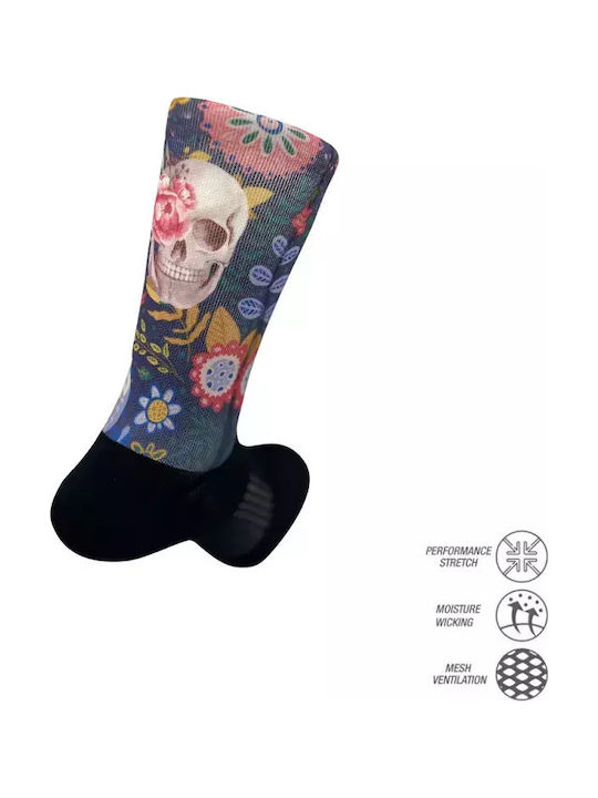 Desocks Κάλτσες Skull Flowers Printed Performance L 41-44.5