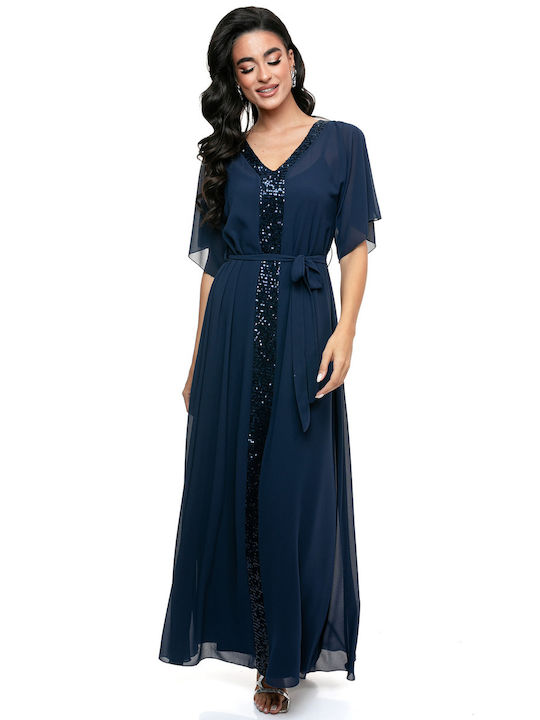 RichgirlBoudoir Summer Maxi Evening Dress Blue