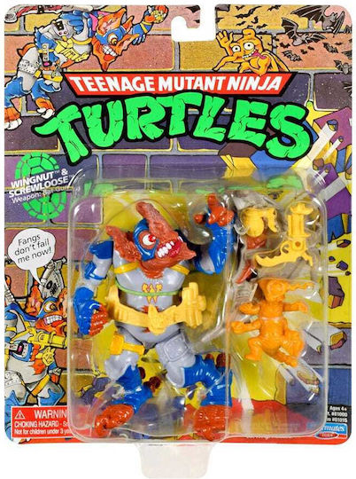 Action Figure Original Classic Teenage Mutant Ninja Turtles Wingnut & Screwloose for 4+ Years 10.16cm.