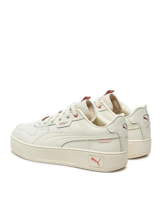 Carina Street Lux Damen Flatforms Sneakers Ecru