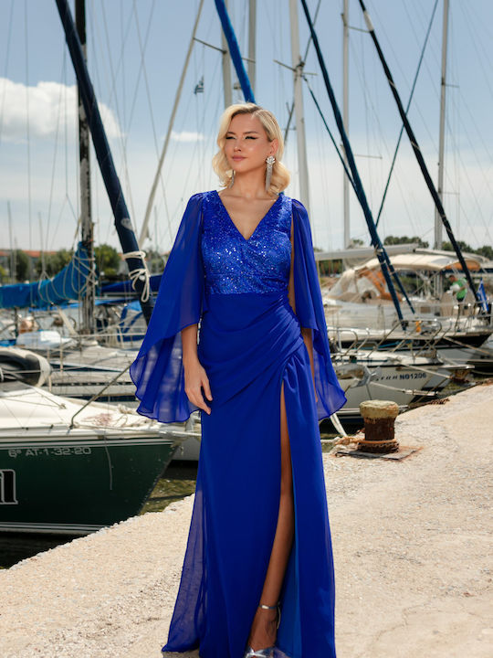 Summer Maxi Dress for Wedding / Christening Blue