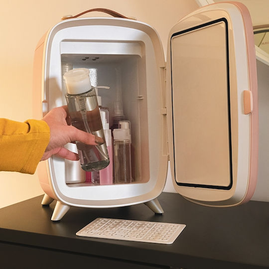 Cecotec Bamba Coolingbeauty 6000 Mirror Cosmetic Refrigerator 6lt With Shelf Mirror And LED Lighting Pink 18W