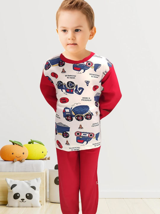 Esthisis Pijama pentru copii De iarnă De bumbac red