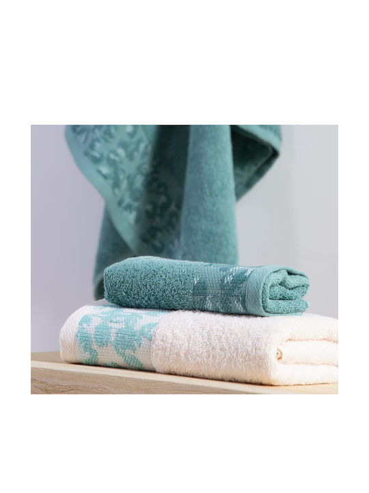 Nef-Nef Homeware Πετσέτα Χεριών Odete 30x50εκ. Green Βάρους 500gr/m²