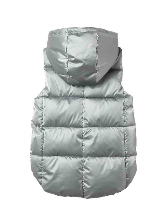 Zippy Kids Casual Jacket Sleeveless with Lining & Hood Silver