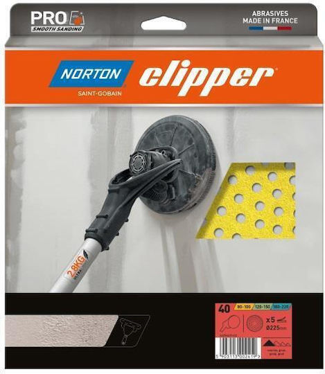 Sandpaper 5pcs 225mm Yellow No100 Giraffe Norton