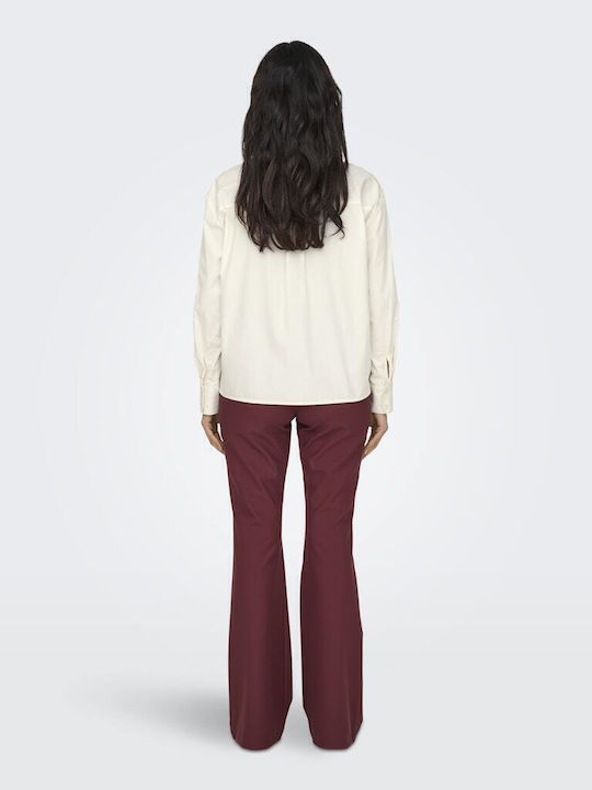 Long Sleeve Women's Shirt Ecru
