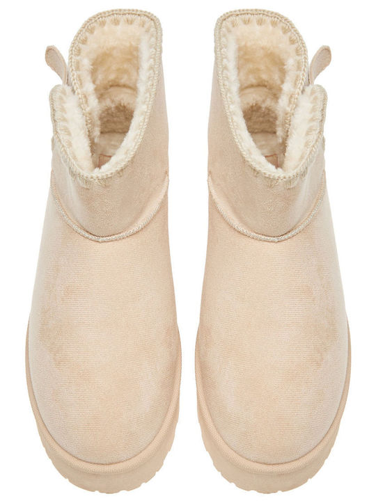 Stiefeletten Damen Beige