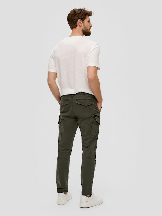 S.Oliver Men's Trousers Cargo Haki