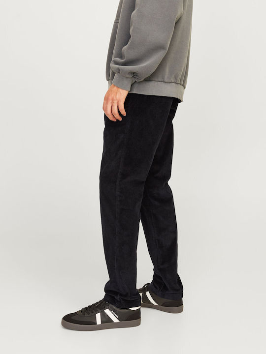 Trousers Chino Elastic in Relaxed Fit Black