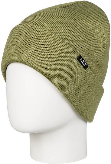 Tropical Snow Beanie Beanie Knitted in Khaki color