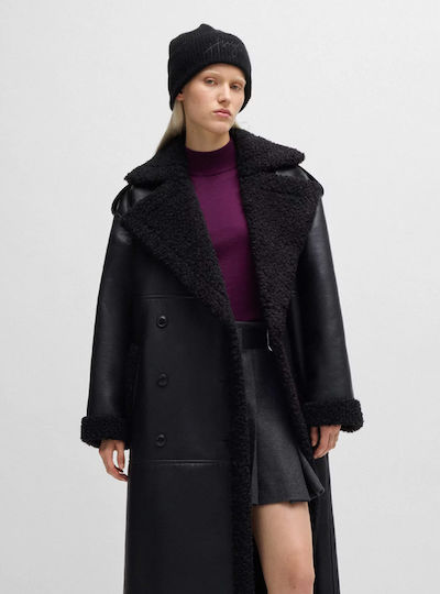 Beanie Γυναικείος Σκούφος Πλεκτός σε Μαύρο χρώμα