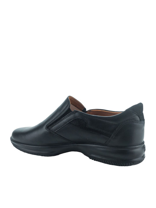 Leder Herren Freizeitschuhe Schwarz
