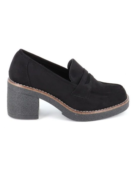 B-Soft Suede Pantofi cu toc Negre