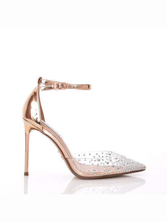 Steve Madden Pointed Toe Gold Heels with Strap