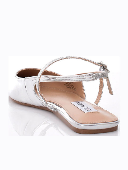 Krysten Leder Pumps mit Riemchen Silber