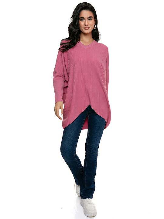 RichgirlBoudoir Women's Long Sleeve Sweater Pink