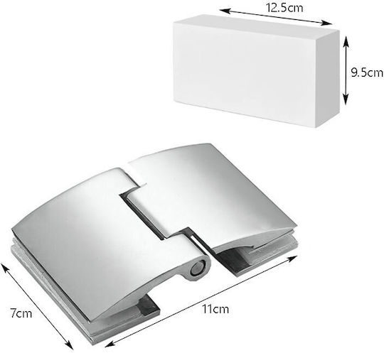 Μεντεσές Γυάλινης Πόρτας Glass Door Hinge 022052