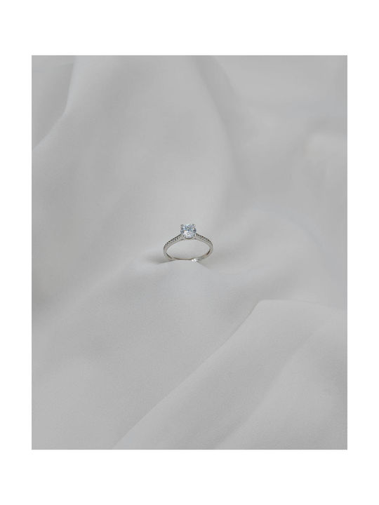 Themelidis Jewels Единичен камък от Бяло злато 18K с Диамант