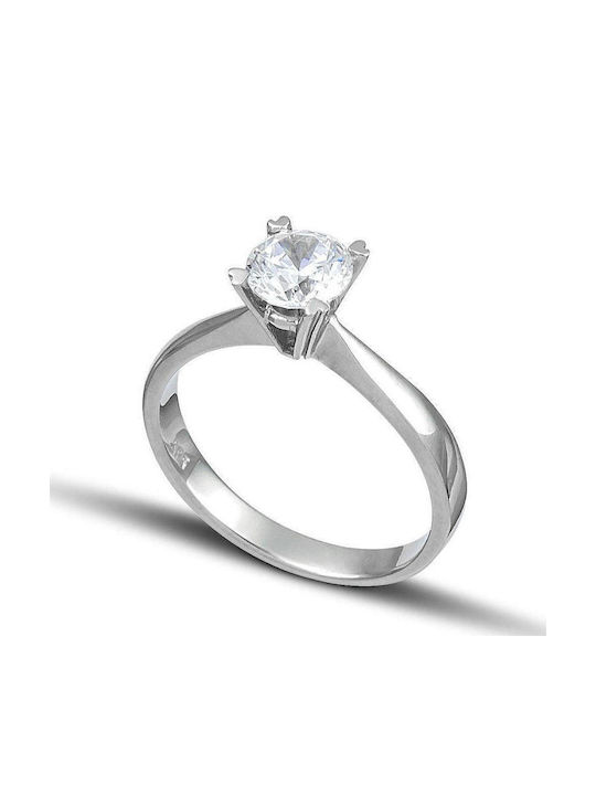 Themelidis Jewels Μονόπετρο από Λευκόχρυσο Themelidis Jewels Μονόπετρο από Λευκόχρυσο