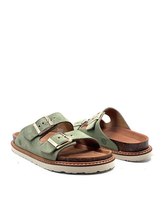 Women's Flat Sandals Anatomic in Green Color