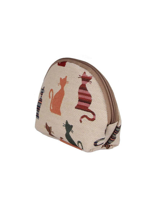 Signare Necessaire Cheeky Cat in Beige Farbe