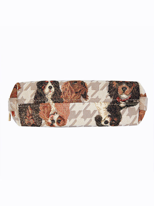 Signare Toiletry Bag Cavalier King Charles Spaniel in Beige color