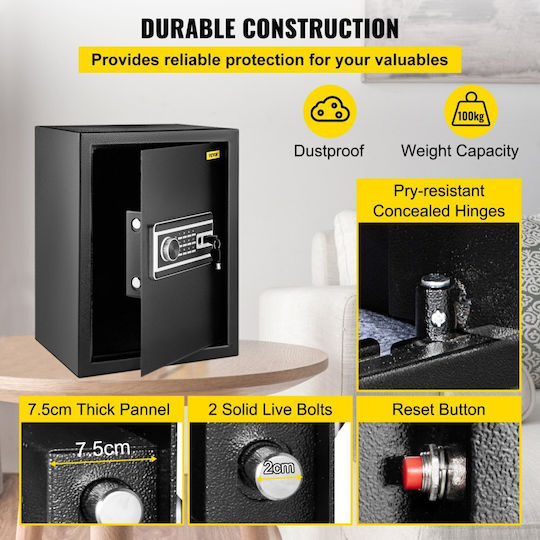 Vevor Safe with Digital Fingerprint Lock L35xW30xH47cm ZWSBXXHSWC60LWSWEV0