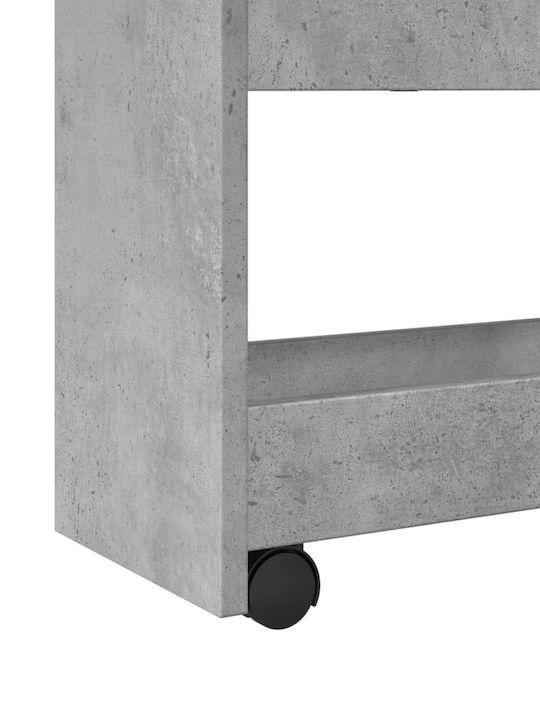 vidaXL Wooden Kitchen Trolley 3 Tiers Gray 60x20x82cm