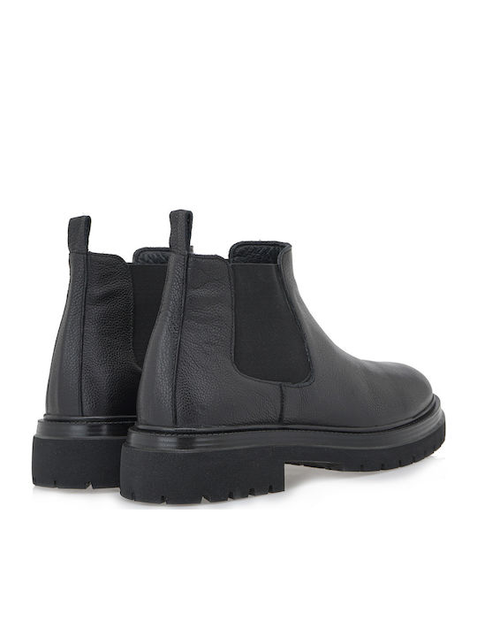 Leder Schwarz Herrenstiefel