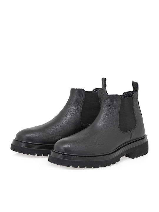 Leder Schwarz Herrenstiefel