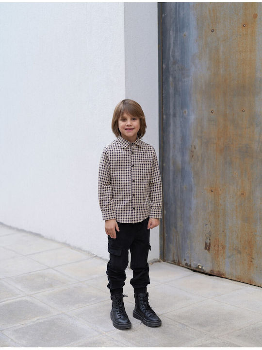 Kids' Cargo Corduroy Pants Black