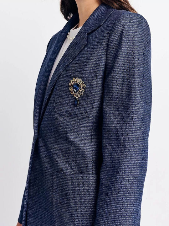 Forel Blazer pentru femei Sacou Navy Blue