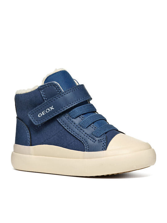 B Gisli Παιδικά Sneakers High Ανατομικά με Σκρατς Μπλε
