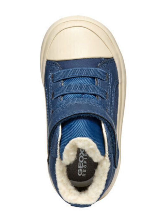 B Gisli Παιδικά Sneakers High Ανατομικά με Σκρατς Μπλε