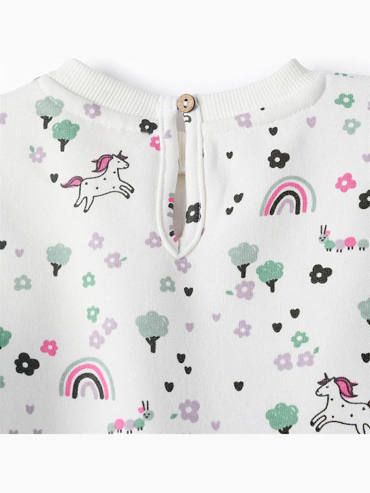 Kinderkleid Mädchenkleider Langärmelig Tüll Ecru
