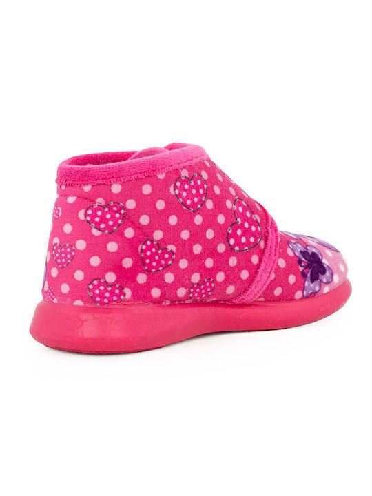 Kinderhausschuhe Stiefel Fuchsie