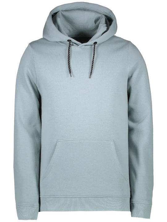 Cars Jeans Herren Sweatshirt mit Kapuze und Taschen Grey Sky Blue